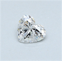 0.42 Carats, Heart Diamond with  Cut, E Color, VS2 Clarity and Certified by GIA