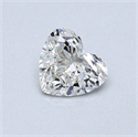 0.40 Carats, Heart Diamond with  Cut, H Color, VS2 Clarity and Certified by GIA