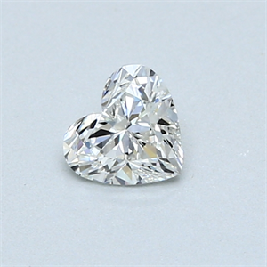 Picture of 0.41 Carats, Heart Diamond with  Cut, H Color, VS2 Clarity and Certified by GIA