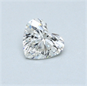 0.44 Carats, Heart Diamond with  Cut, H Color, SI1 Clarity and Certified by GIA
