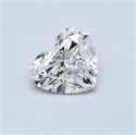 0.40 Carats, Heart Diamond with  Cut, E Color, VS1 Clarity and Certified by GIA