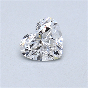 Picture of 0.40 Carats, Heart Diamond with  Cut, E Color, VS1 Clarity and Certified by GIA