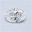 0.50 Carats, Oval Diamond with  Cut, E Color, SI2 Clarity and Certified by GIA