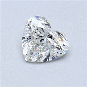 Picture of 0.53 Carats, Heart Diamond with  Cut, G Color, SI1 Clarity and Certified by GIA