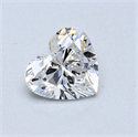 0.50 Carats, Heart Diamond with  Cut, F Color, SI2 Clarity and Certified by GIA