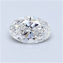 0.61 Carats, Oval Diamond with  Cut, E Color, SI1 Clarity and Certified by GIA