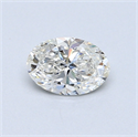 0.53 quilates, Ovalado Diamante , Color H, claridad SI2 y certificado por GIA