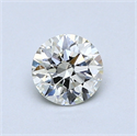 0.61 Carats, Round Diamond with Excellent Cut, J Color, SI2 Clarity and Certified by GIA