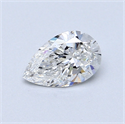 0.52 quilates, De pera Diamante , Color F, claridad SI1 y certificado por GIA