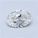 0.51 Carats, Oval Diamond with  Cut, F Color, SI1 Clarity and Certified by GIA