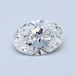 Picture of 0.51 Carats, Oval Diamond with  Cut, F Color, SI1 Clarity and Certified by GIA