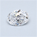 0.51 Carats, Oval Diamond with  Cut, D Color, VS2 Clarity and Certified by GIA