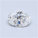 0.50 Carats, Oval Diamond with  Cut, D Color, SI1 Clarity and Certified by GIA