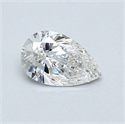 0.50 Carats, Pear Diamond with  Cut, F Color, SI2 Clarity and Certified by GIA