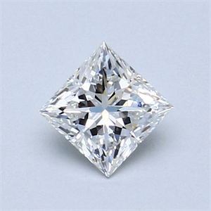 Picture of 0.53 Carats, Princess Diamond with  Cut, G Color, VVS2 Clarity and Certified by GIA
