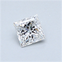 0.51 Carats, Princess Diamond with  Cut, F Color, VS2 Clarity and Certified by GIA