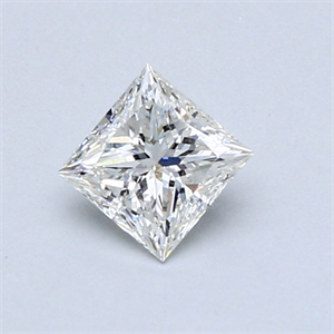 Picture of 0.51 Carats, Princess Diamond with  Cut, H Color, VVS2 Clarity and Certified by GIA