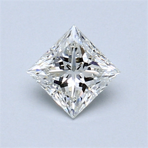 Picture of 0.51 Carats, Princess Diamond with  Cut, H Color, VS2 Clarity and Certified by GIA