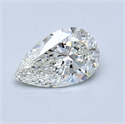 0.50 Carats, Pear Diamond with  Cut, H Color, VVS1 Clarity and Certified by GIA