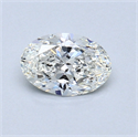 0.50 Carats, Oval Diamond with  Cut, H Color, VS1 Clarity and Certified by GIA