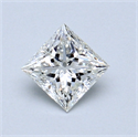 0.51 Carats, Princess Diamond with  Cut, G Color, VS2 Clarity and Certified by GIA
