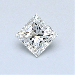 Picture of 0.50 Carats, Princess Diamond with  Cut, H Color, VS1 Clarity and Certified by GIA