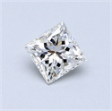 0.52 Carats, Princess Diamond with  Cut, G Color, VS1 Clarity and Certified by GIA