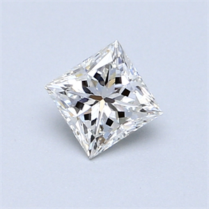 Picture of 0.52 Carats, Princess Diamond with  Cut, G Color, VS1 Clarity and Certified by GIA