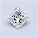 0.58 quilates, Princesa Diamante , Color F, claridad SI1 y certificado por GIA