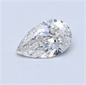 0.50 quilates, De pera Diamante , Color F, claridad SI1 y certificado por GIA