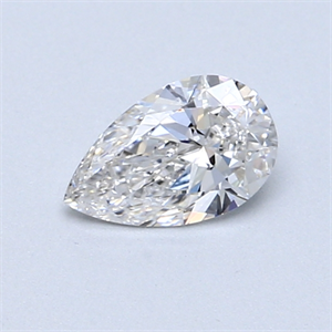 Foto 0.50 quilates, De pera Diamante , Color F, claridad SI1 y certificado por GIA de