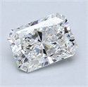 1.01 Carats, Radiant Diamond with  Cut, F Color, SI1 Clarity and Certified by GIA