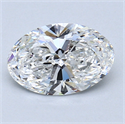 1.00 Carats, Oval Diamond with  Cut, E Color, SI1 Clarity and Certified by GIA