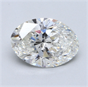 3.01 Carats, Oval Diamond with  Cut, H Color, SI2 Clarity and Certified by GIA