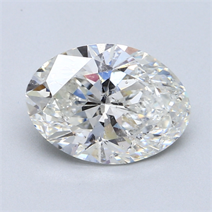 Picture of 3.01 Carats, Oval Diamond with  Cut, H Color, SI2 Clarity and Certified by GIA