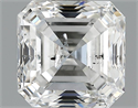 1.50 Carats, Asscher Diamond with  Cut, D Color, SI2 Clarity and Certified by EGL