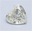 0.90 Carats, Heart Diamond with  Cut, M Color, I1 Clarity and Certified by GIA