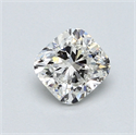 0.77 Carats, Cushion Diamond with  Cut, I Color, I1 Clarity and Certified by GIA