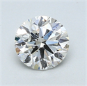 0.90 Carats, Round Diamond with Excellent Cut, F Color, SI1 Clarity and Certified by EGL