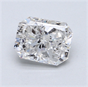 1.22 Carats, Radiant Diamond with  Cut, E Color, I1 Clarity and Certified by GIA