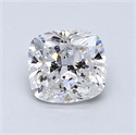 1.02 Carats, Cushion Diamond with  Cut, D Color, I1 Clarity and Certified by GIA