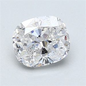 Picture of 1.00 Carats, Cushion Diamond with  Cut, D Color, I1 Clarity and Certified by GIA