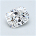 0.82 Carats, Cushion Diamond with  Cut, D Color, I1 Clarity and Certified by GIA