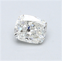 0.61 Carats, Cushion Diamond with  Cut, G Color, SI2 Clarity and Certified by GIA