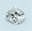 0.81 Carats, Cushion Diamond with  Cut, K Color, SI1 Clarity and Certified by GIA