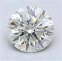1.53 Carats, Round Diamond with Excellent Cut, K Color, I2 Clarity and Certified by GIA