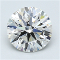 1.50 Carats, Round Diamond with Excellent Cut, H Color, SI1 Clarity and Certified by GIA