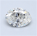 1.00 Carats, Oval Diamond with  Cut, F Color, I1 Clarity and Certified by GIA