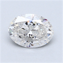 1.03 Carats, Oval Diamond with  Cut, F Color, I1 Clarity and Certified by GIA