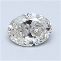 1.00 Carats, Oval Diamond with  Cut, H Color, I1 Clarity and Certified by GIA